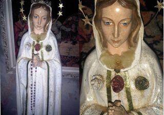 L’immagine della Vergine Maria trasuda olio profumato
