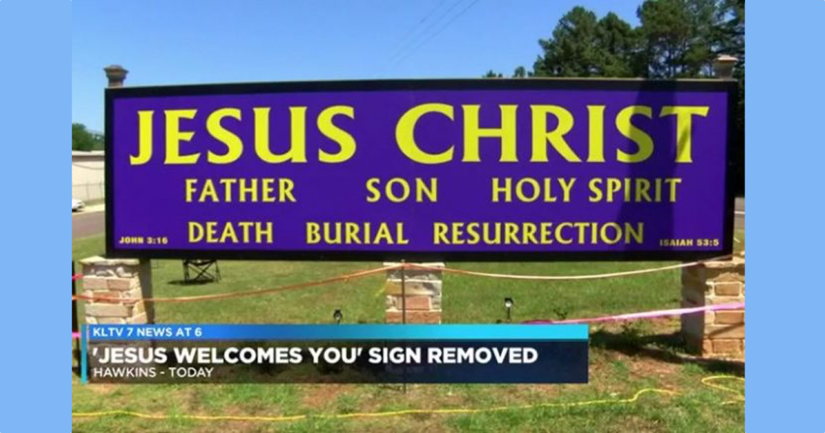 Consiliul municipal înlătură semnul „Isus”, Biserica ia un proces