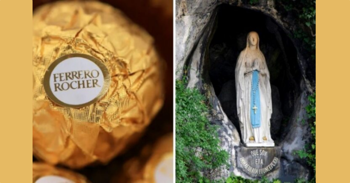 ມີການເຊື່ອມຕໍ່ລະຫວ່າງ Ferrero Rocher ແລະ Our Lady of Lourdes, ເຈົ້າຮູ້ບໍ່?