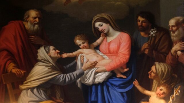 祈禱聖母瑪利亞之母聖安妮並祈求恩典