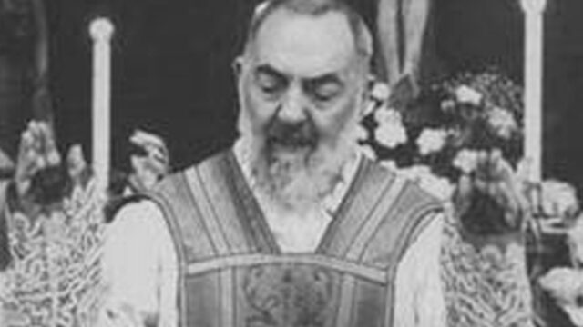 O vaalele na usitai ia Padre Pio ma e leʻi paʻu i lalo pomu i luga o le Gargano