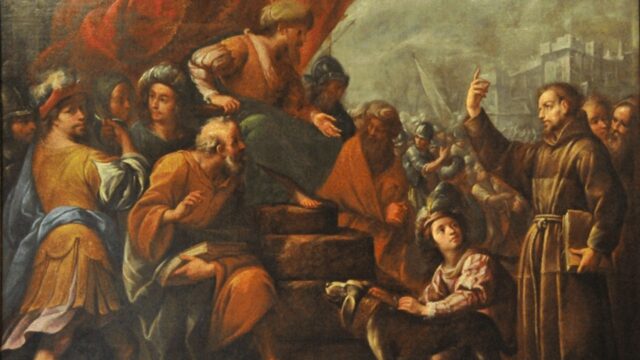 Sint Antonius wordt geconfronteerd met de toorn en het geweld van Ezzelino da Romano