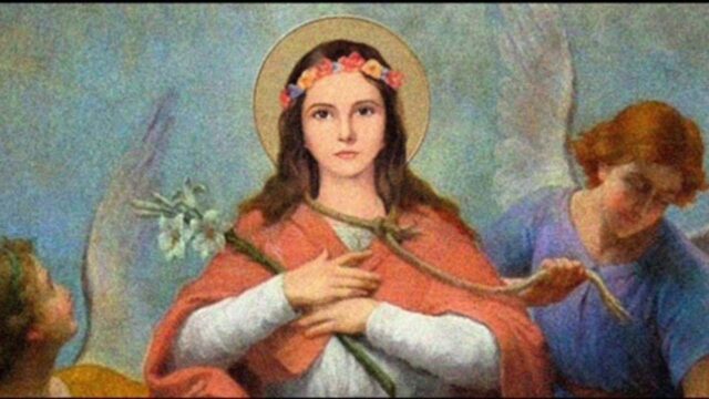 Saint Philomena, bön till jungfrumartyren för lösning av omöjliga fall